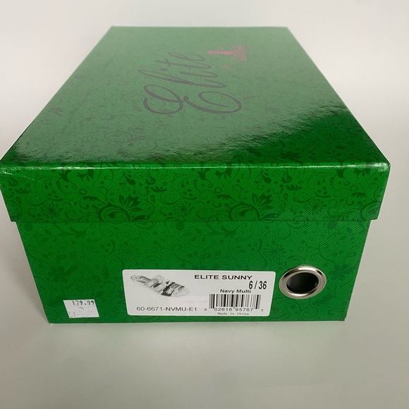 ELITE BY CORKYS Sunny Womens Navy Multi Color Velcro Leather Sandals Size 6 NEW - Picture 12 of 13